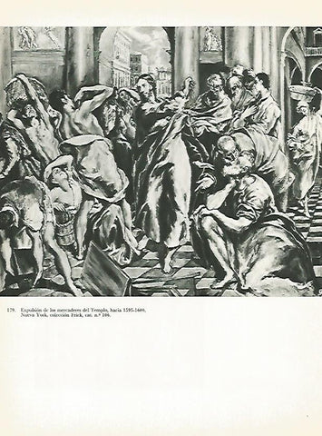 LAMINA 2034: EL GRECO. Expulsion de los mercaderes del Templo