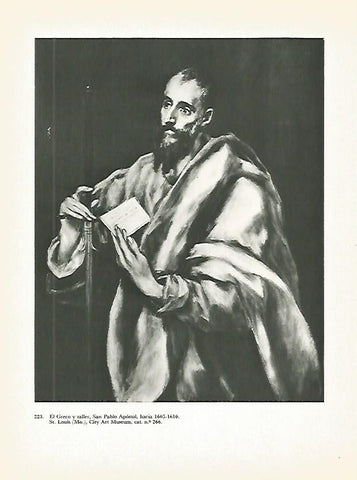 LAMINA 2056: El Greco y taller. San Pablo Apostol