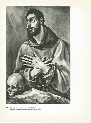 LAMINA 2063: EL GRECO. San Francisco en extasis