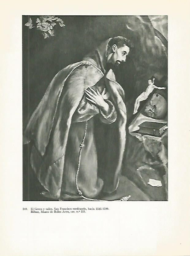 LAMINA 2069: EL GRECO y taller. San Francisco meditando