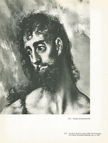LAMINA 2080: EL GRECO. San Juan Bautista (detalle)