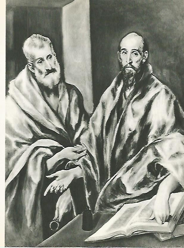 LAMINA 2092: EL GRECO. San Pedro y San Pablo