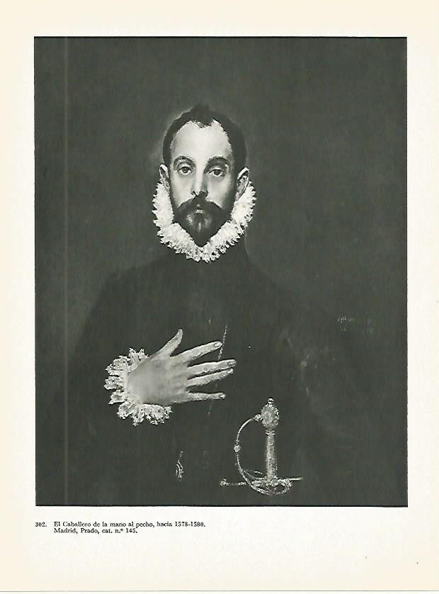 LAMINA 2094: EL GRECO. El Caballero de la mano en el pecho