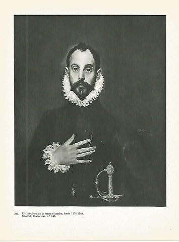 LAMINA 2094: EL GRECO. El Caballero de la mano en el pecho