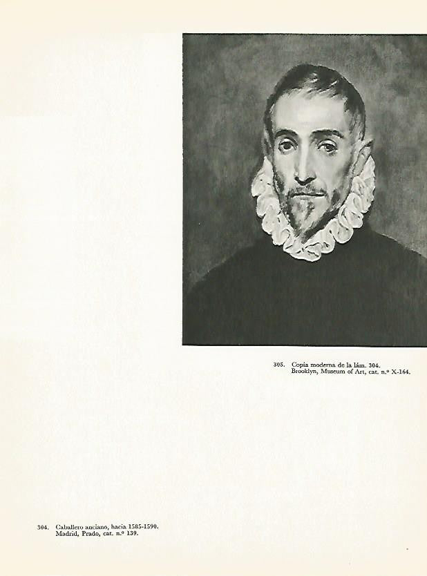 LAMINA 2096: Copia moderna de Caballero anciano de El Greco