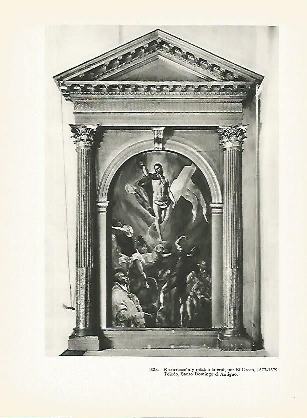 LAMINA 2109: EL GRECO. Resurreccion y retablo lateral. Santo Domingo el Antiguo de Toledo