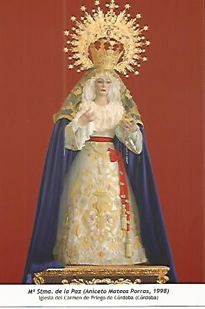 POSTAL 54199: Maria Santisima de la Paz. Priego de Cordoba Cordoba