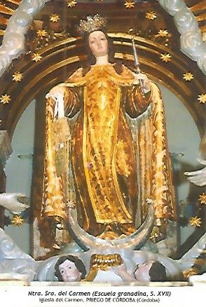 POSTAL 54200: Nuestra Señora del Carmen. Priego de Cordoba Cordoba
