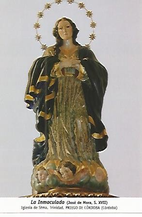 POSTAL 54201: La Inmaculada de Jose de Mora siglo XVII. Priego de Cordoba Cordoba