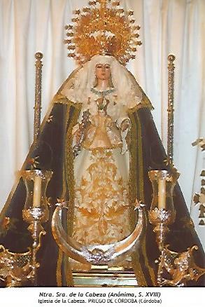 POSTAL 54203: Nuestra Señora de la Cabeza. Siglo XVIII. Priego de Cordoba Cordoba