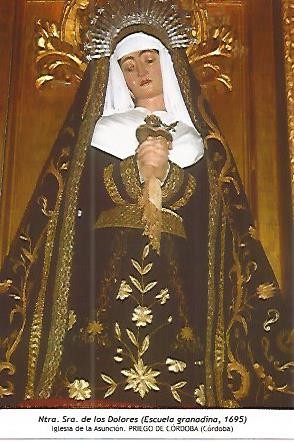 POSTAL 54204: Nuestra Señora de los Dolores 1695. Priego de Cordoba Cordoba