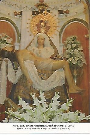 POSTAL 54209: Nuestra Señora de las Angustias de Jose de Mora siglo XVII. Priego de Cordoba Cordoba