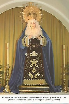 POSTAL 54219: Maria Santisima de la Encarnacion . Priego de Cordoba Cordoba