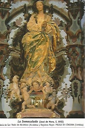 POSTAL 54223: La Inmaculada de Jose de Mora siglo XVII. Priego de Cordoba Cordoba