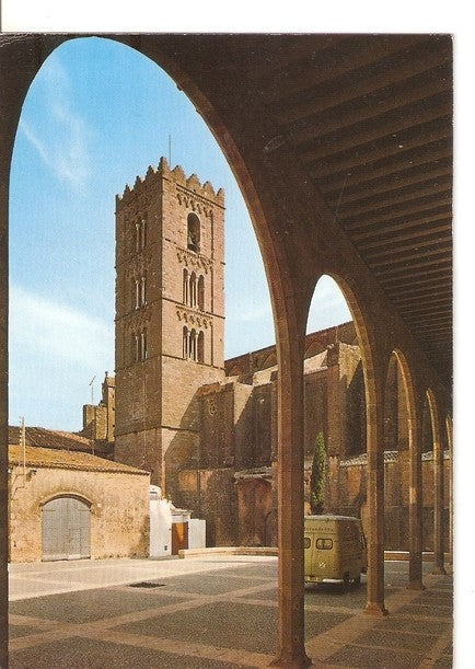 Postal 046854 : Castello de Ampurias (Gerona). Iglesia Romanicogotica. Siglos XIII y XIV. Campanario