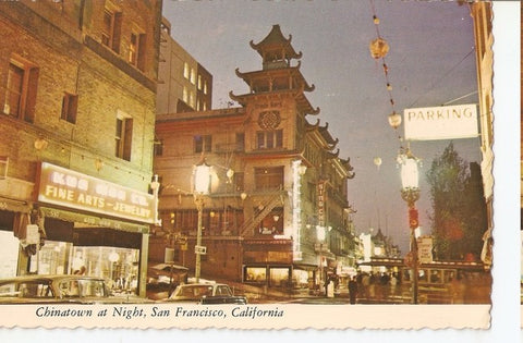 Postal 046945 : Chinatown at night San Francisco California