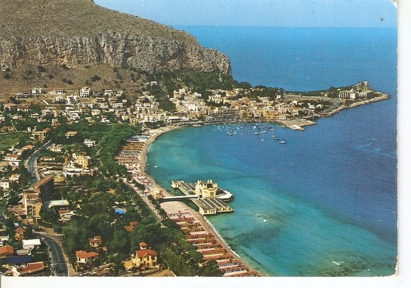 Postal 046981 : Mondello (Palermo). Air view of th Gulf
