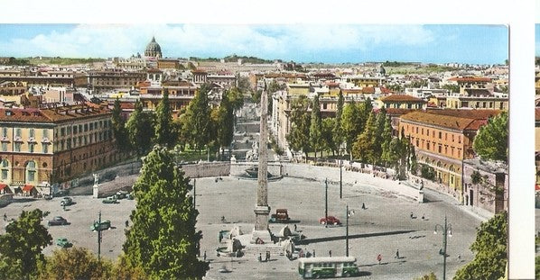 Postal 046982 : Roma. Plaza del Pueblo vista desde el Pincio