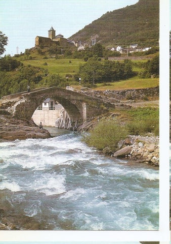 Postal 047029 : Torla - Pirineo aragones. Puente romanico sobre el rio Ara