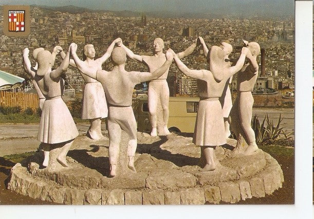 Postal 047048 : Barcelona. Monumento a la Sardana. Escultor J. Cañas