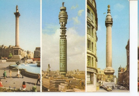 Postal 047078 : London Landmarks. Port Office Tower. Trafalgar Square. The Great Fire Monument