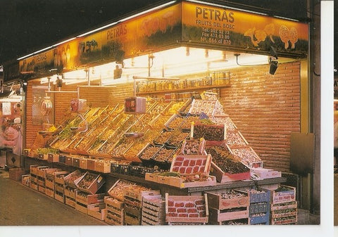 Postal 047115 : Mercat de la Boqueria - Barcelona. Fruits del bosc bolets cargols Ll. Petras