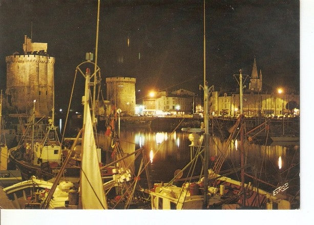 Postal 047181 : La Rochelle. Le Port de nuit