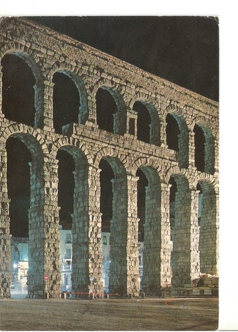 Postal 047222 : Segovia. Detalle del Acueducto. Aspecto nocturno