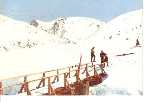 Postal 047407 : Pirineo Aragones - Candanchu (Huesca). Puente sobre el rio y ladera del Tobazo