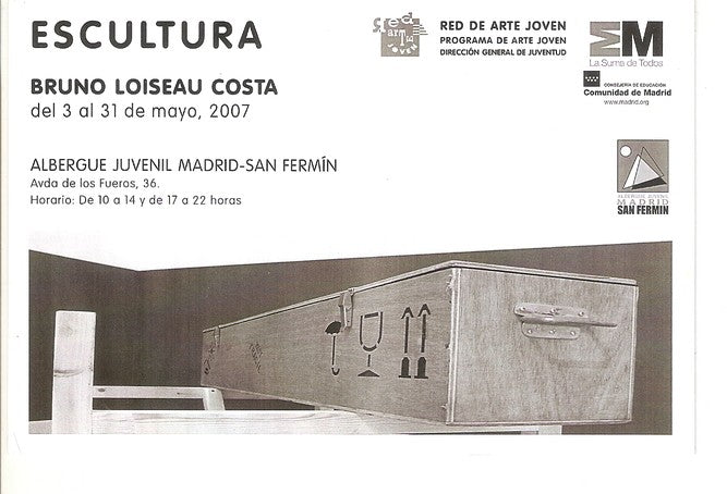 Postal 047543 : Escultura Bruno Loiseau Costa. Albergue Juvenir Madrid-San Fermin