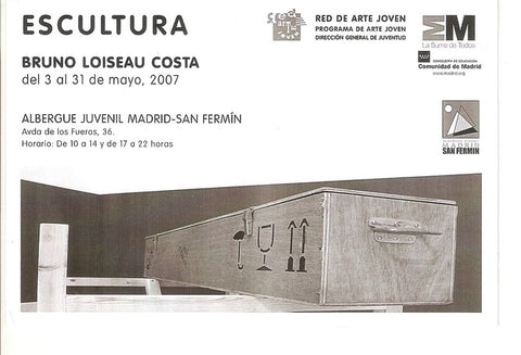 Postal 047543 : Escultura Bruno Loiseau Costa. Albergue Juvenir Madrid-San Fermin