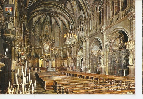 Postal 047580 : Montserrat. Interior de la Basilica