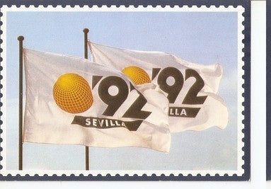 Postal 047724 : Serie A. banderas Expo92. exposicion Filatelica Rumbo al 92 - Sevilla