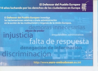 Postal 047733 : El Defensor del Pueblo Europeo 10 años luchando por los derechos de los ciudadanos en Europa