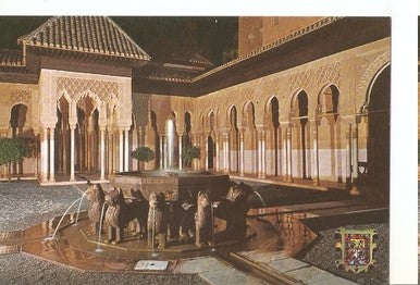 Postal 047777 : Granada. Alhambra. Patio de los Leones iluminado