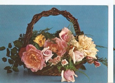 Postal 047783 : Cesto de rosas
