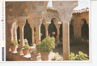 Postal 047796 : Lluça (Osona). Monasterio de Santa Maria claustro. Lavanguardia Catalunya Universal