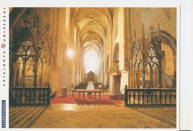 Postal 047798 : Monasterio de Santes Creus. Tumbas reales de Pere el Gran y Jaume II el Just. Lavanguardia Catalunya Universal