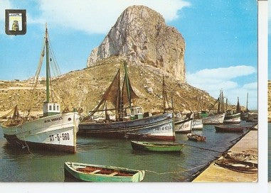 Postal 048078 : Calpe (Alicante-España). Peñon de Ifach y puerto pesquero