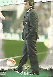 CROMO 469 ALBUM LAS FICHAS DE LA LIGA: Real Betis: Chaparro (entrenador)