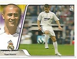 CROMO ALBUM LIGA DE FUTBOL 2007-2008: Cannavaro (no 6) Real Madrid
