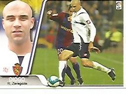 CROMO ALBUM LIGA DE FUTBOL 2007-2008: Diogo (no 95). Real Zaragoza