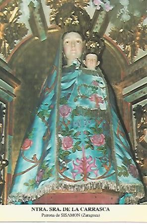 POSTAL 54277: Nuestra Señora de la Carrasca. Sisamon Zaragoza