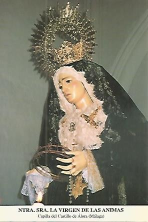 POSTAL 54281: Virgen de las Animas. Castillo de Alora Malaga