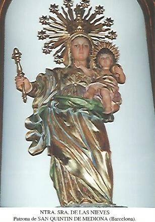 POSTAL 54283: Nuestra Señora de las Nieves. San Quintin de Mediona Barcelona