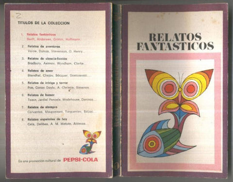 Biblioteca Pepsi numero 01: Relatos fantasticos (numerado 2 en trasera)