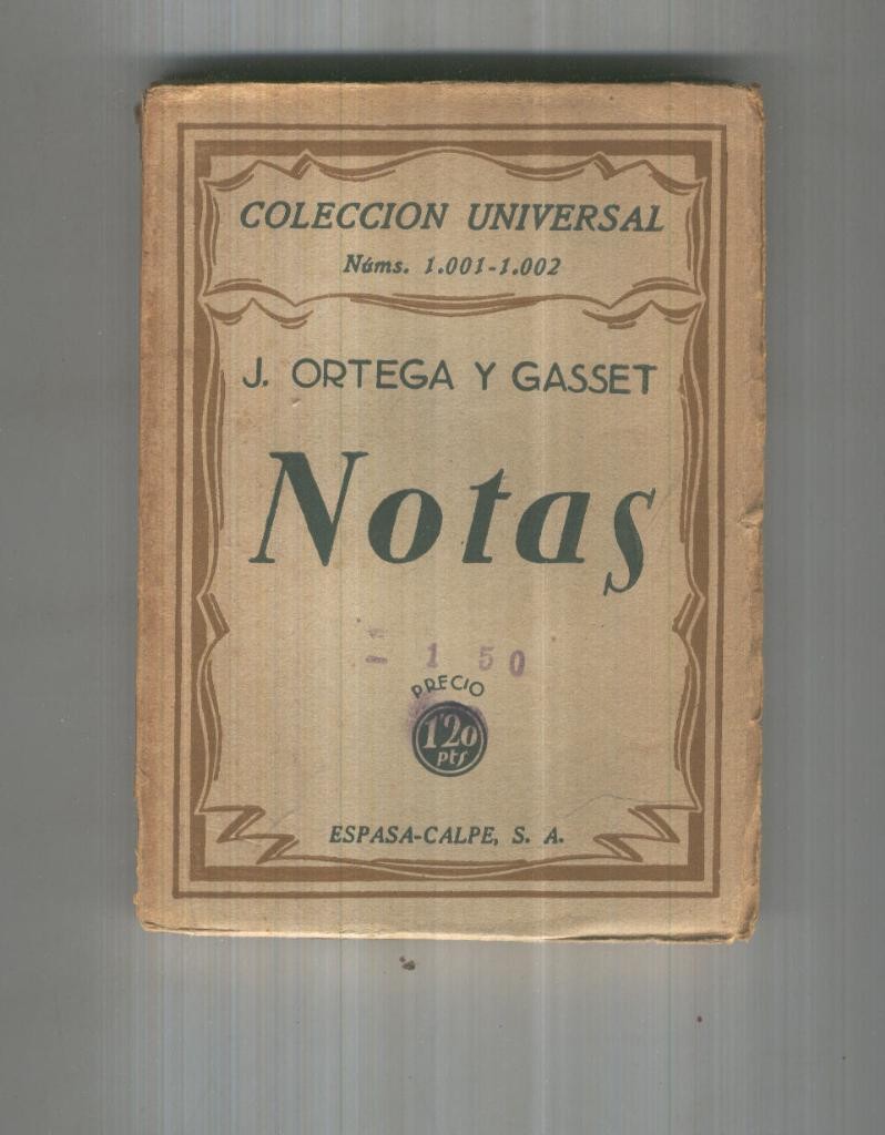 NOTAS de Jose Ortega y Gasset