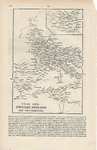 LAMINA DE ESPASA 216: Vias del Imperio Romano de Occidente
