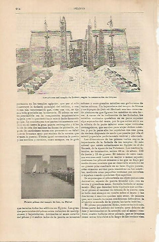 LAMINA DE ESPASA 430: Pilonos de templos egipcios: Luxor y Philae