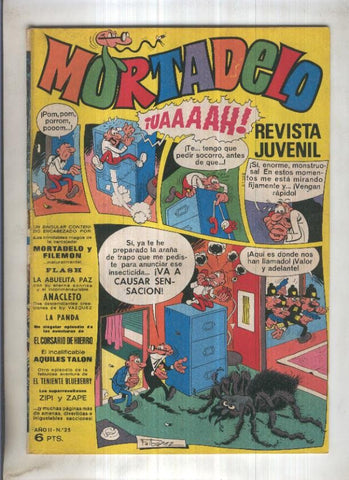 Revista Mortadelo numero 25 (recortado los billetes mortadelo en su hoja correspondiente)